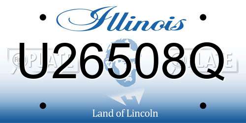 U26508Q Illinois License Plate