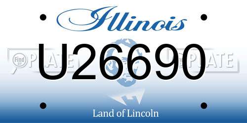U26690 Illinois License Plate
