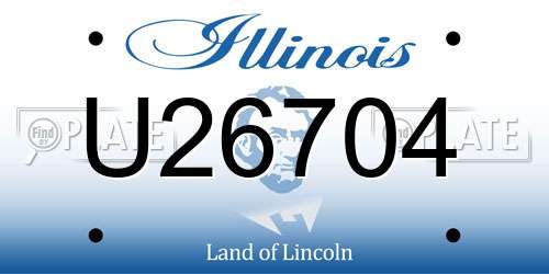 U26704 Illinois License Plate
