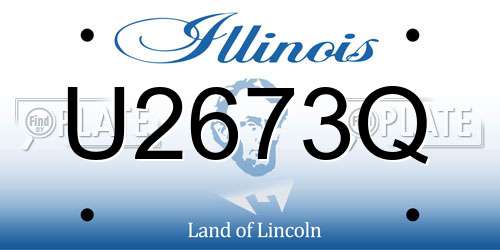 U2673Q Illinois License Plate