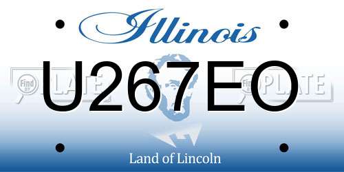 U267EO Illinois License Plate