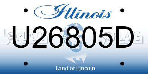 U26805D Illinois License Plate