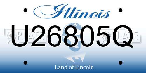 U26805Q Illinois License Plate