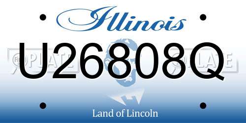 U26808Q Illinois License Plate