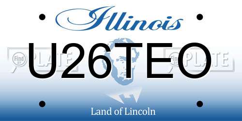 U26TEO Illinois License Plate