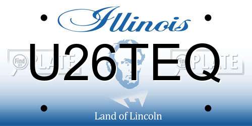 U26TEQ Illinois License Plate