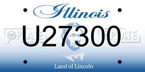 U27300 Illinois License Plate
