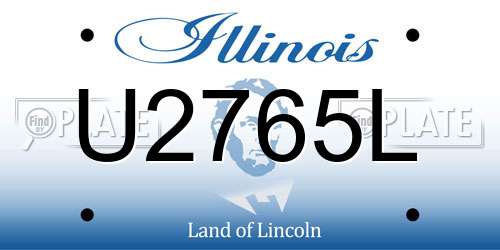 U2765L Illinois License Plate