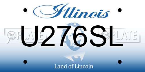 U276SL Illinois License Plate