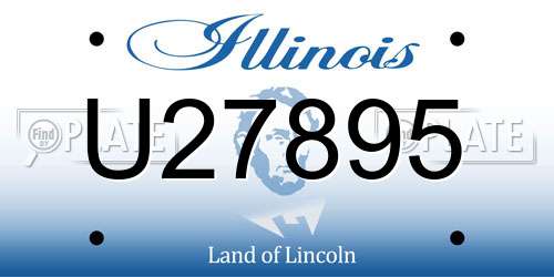 U27895 Illinois License Plate
