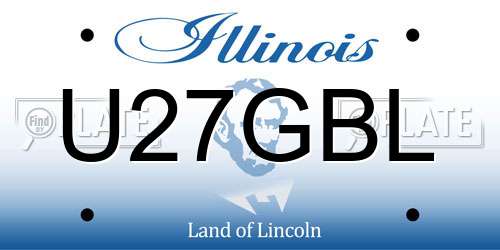 U27GBL Illinois License Plate