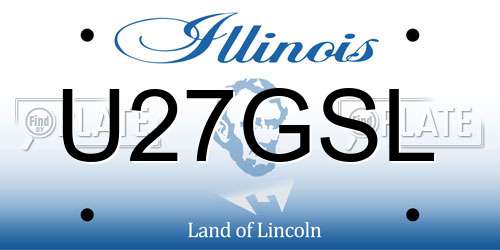 U27GSL Illinois License Plate