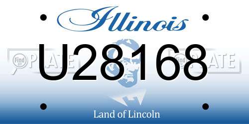 U28168 Illinois License Plate
