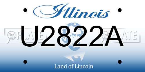 U2822A Illinois License Plate