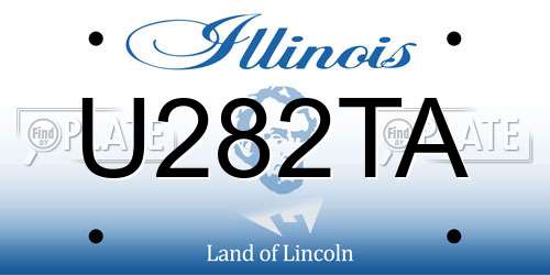 U282TA Illinois License Plate