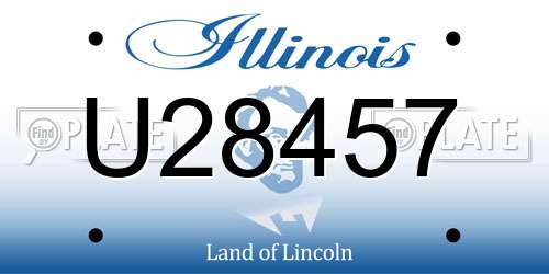 U28457 Illinois License Plate