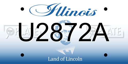 U2872A Illinois License Plate