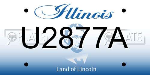 U2877A Illinois License Plate