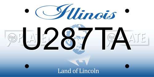 U287TA Illinois License Plate