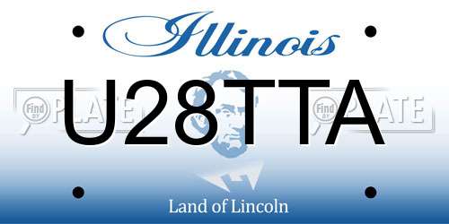 U28TTA Illinois License Plate
