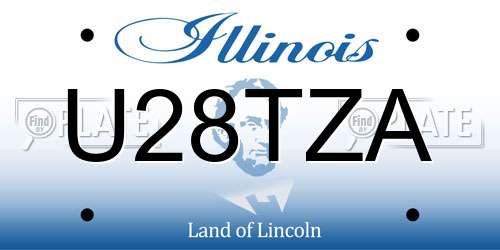 U28TZA Illinois License Plate