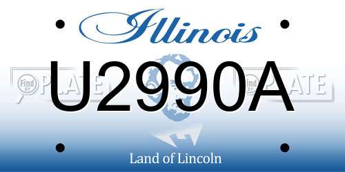 U2990A Illinois License Plate