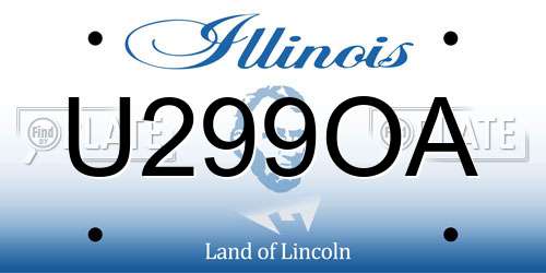 U299OA Illinois License Plate