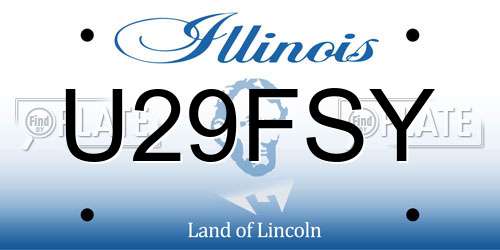 U29FSY Illinois License Plate
