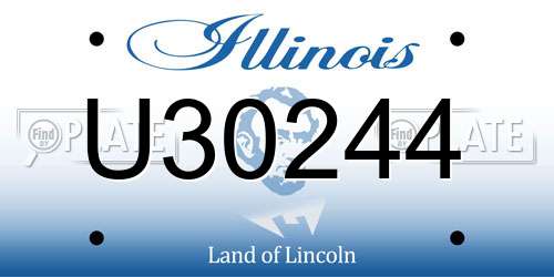 U30244 Illinois License Plate