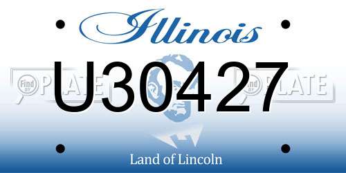 U30427 Illinois License Plate