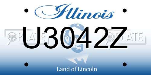 U3042Z Illinois License Plate