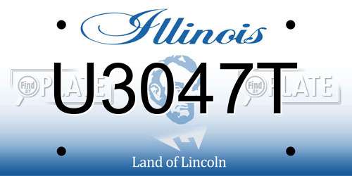 U3047T Illinois License Plate