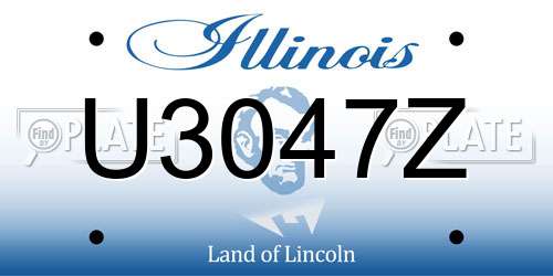 U3047Z Illinois License Plate