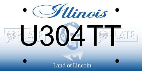 U304TT Illinois License Plate