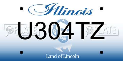 U304TZ Illinois License Plate