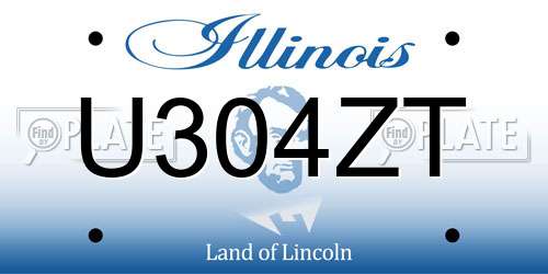 U304ZT Illinois License Plate