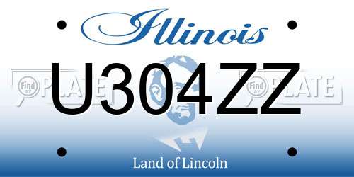 U304ZZ Illinois License Plate