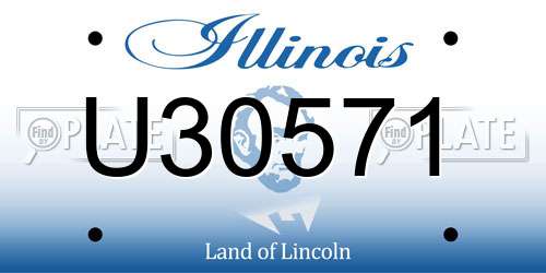 U30571 Illinois License Plate