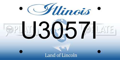 U3057I Illinois License Plate