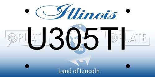 U305TI Illinois License Plate