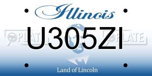 U305ZI Illinois License Plate
