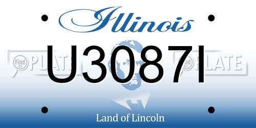 U3087I Illinois License Plate