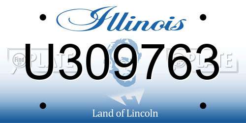 U309763 Illinois License Plate