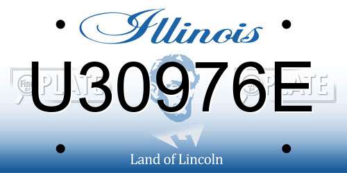 U30976E Illinois License Plate