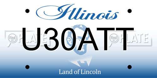 U30ATT Illinois License Plate