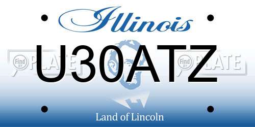U30ATZ Illinois License Plate