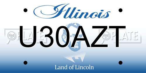 U30AZT Illinois License Plate