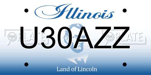 U30AZZ Illinois License Plate