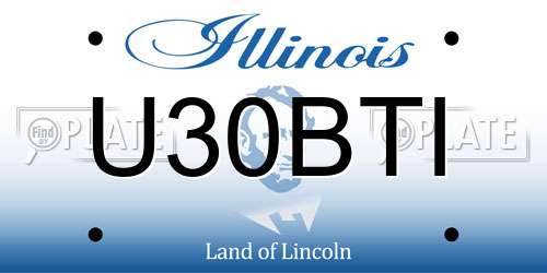 U30BTI Illinois License Plate