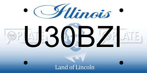 U30BZI Illinois License Plate